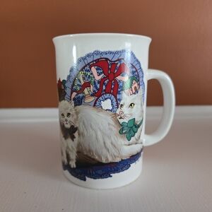 Vintage 1991 Potpourri Press Fancy Felines 8 oz Ceramic Coffee Mug
